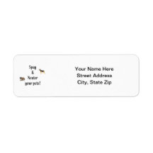 Spay & Neuter your pets (pics) Custom Return Address Labels