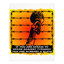 Speak Against Tyranny You Are Already A Slave Letterhead Template
