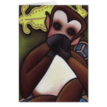 Speak No Evil Greeting Card