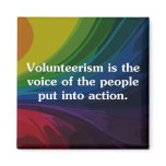 Speak out by volunteering (2) magnets
