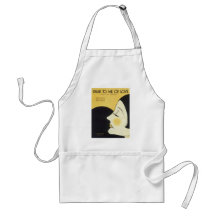Speak to Me of Love Vintage Songbook Cover Apron