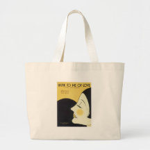 Speak to Me of Love Vintage Songbook Cover Tote Bag