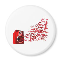 Speaker Birds Fridge Magnets