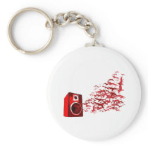 Speaker Birds - Music DJ Loud Disc Jockey Key Chain