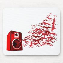 Speaker Birds - Music DJ Loud Disc Jockey Mouse Mats
