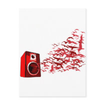 Speaker Birds - Music DJ Loud Disc Jockey Postcards