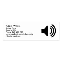 Speaker icon business card template