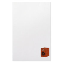 Speaker Single Grunged Graphic Red Brown Stationery