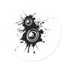 Speaker Splatter Sticker