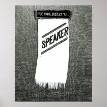 Speaker's badge for the Suffragette meeting Print