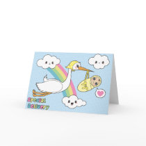 Special Delivery - Stork & Baby Greeting Card