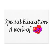 Special Education A Work Of Love Postcard