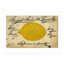Special Lemons -1897 Post Card