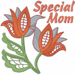 Special Mom with Floral Openwork embroidered shirts