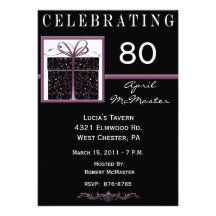 Special Present 80th Birthday Party Invitation