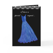 SPECIAL REQUEST - Wedding Invitation BLUE Gown