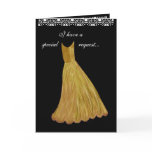SPECIAL REQUEST - Wedding Invitation GOLD Gown