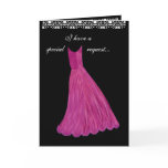 SPECIAL REQUEST - Wedding Invitation PINK Gown