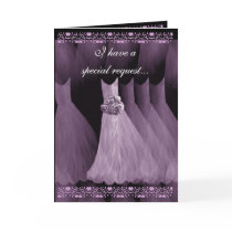 SPECIAL REQUEST - Wedding Invitation Purple Gowns