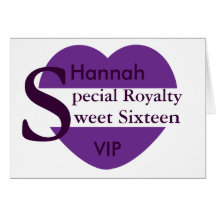 Special Royalty Sweet Sixteen Invitation!-Cust. Card