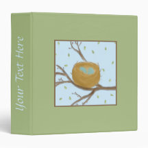 Speckled Blue Eggs in a Nest Scrapbook Binder