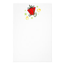 SPECL007 FUN ORANGE RED YELLOW GREEN STRIPES GIFT CUSTOM STATIONERY