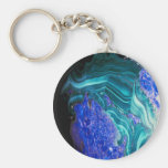 spectacular agate with opal, keychain