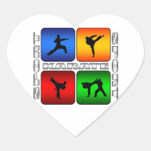 Spectacular Karate Heart Stickers