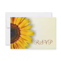 Spectacular Sunflower RSVP Card Custom Announcement