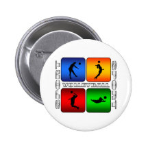Spectacular Volleyball Pinback Button