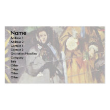 Spectators At The Races By Manet Edouard Business Card Template