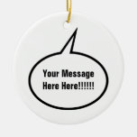 Speech Balloon Christmas Ornament