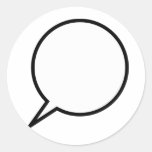 Speech Balloon Round Stickers