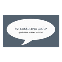 Speech bubble blue creative network professional business cards