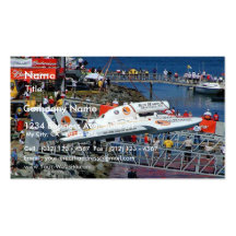 Speed Boats Cranes Business Card Template
