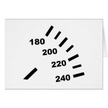 Speed indicator greeting card