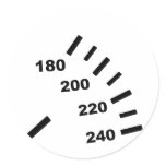 Speed indicator round stickers