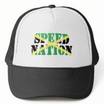 Speed Nation Jamaican Flag Trucker Hat