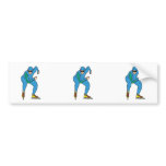 speed skater graphic bumper sticker