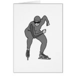 speed skater graphic greys greeting card