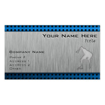 Speed Skater; Metal-look Business Cards