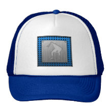 Speed Skater; Metal-look Mesh Hats