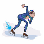 speed skater skating graphic photo cutouts