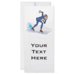 speed skater skating graphic rack cards