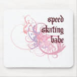 Speed Skating Babe mousepads