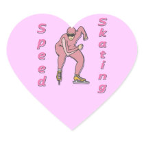 Speed Skating pink Sticker