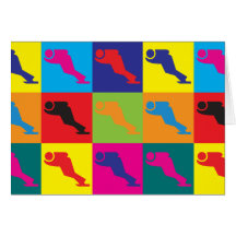 Speed Skating Pop Art Cards
