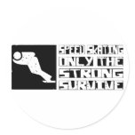 Speed Skating Survive Stickers