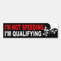SPEEDING CAR FUNNY BUMPER STICKER bumper stickers
