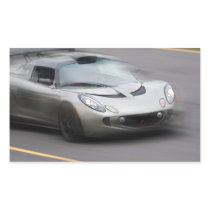 Speeding Sports Car Rectangular Sticker